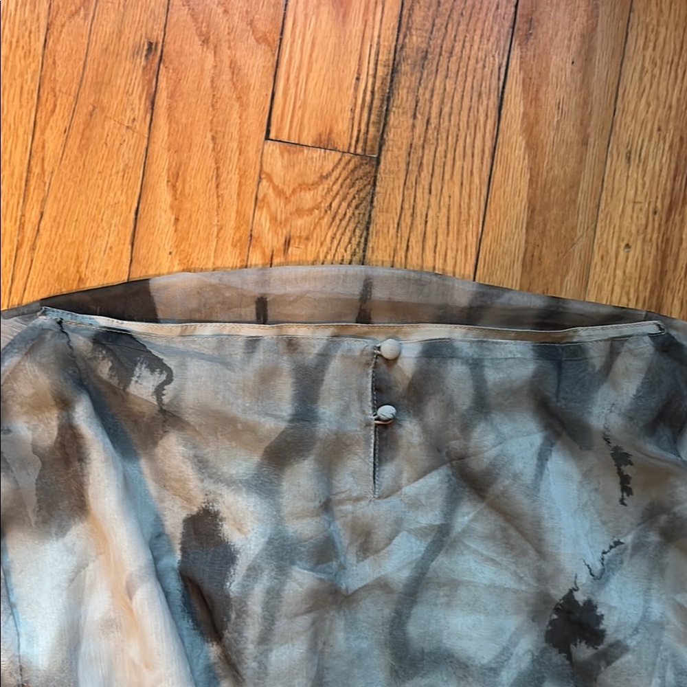 ASOS Sheer Ruched Waist Long Sleeve Dress Size 14 - Picture 4 of 7